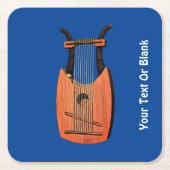 King David's Harp Rechteckiger Pappuntersetzer (Vorderseite)