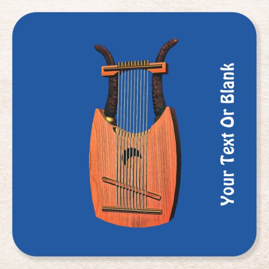 King David's Harp Rechteckiger Pappuntersetzer (Vorderseite)