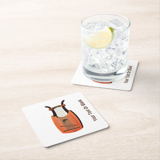 King David's Harp Rechteckiger Pappuntersetzer (Vor Ort)