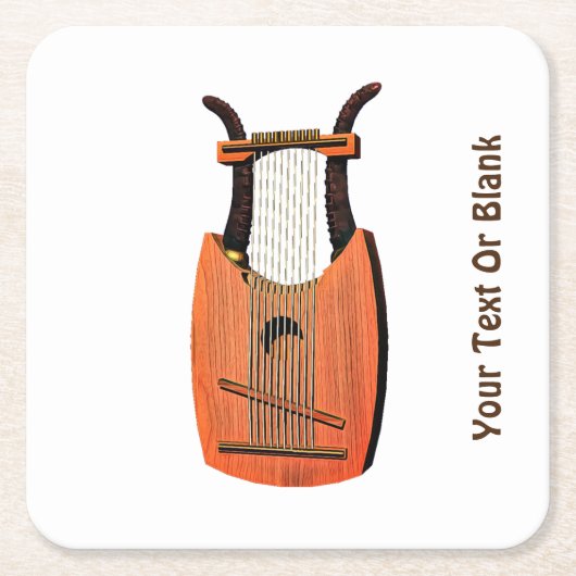 King David's Harp Rechteckiger Pappuntersetzer (Vorderseite)