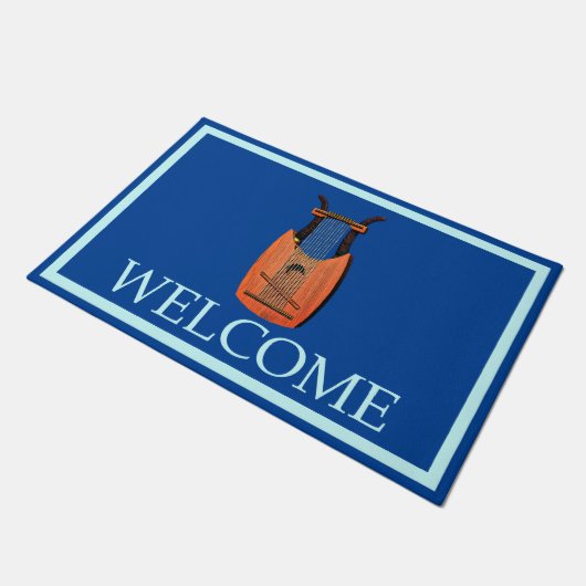 King David's Harp - Willkommen Fußmatte (Schrägansicht)