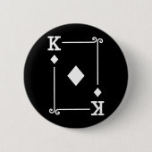 King Diamonds Card Kostüme Spielkarten King Button (Vorderseite)