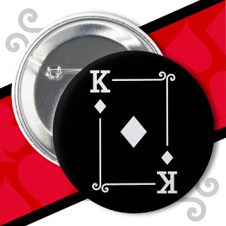 King Diamonds Card Kostüme Spielkarten King Button