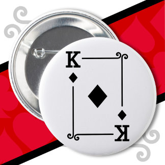 King Diamonds Card Kostüme Spielkarten King Button