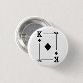 King Diamonds Card Kostüme Spielkarten King Button (Vorne & Hinten)