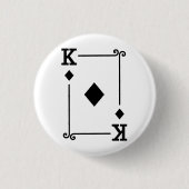 King Diamonds Card Kostüme Spielkarten King Button (Vorderseite)