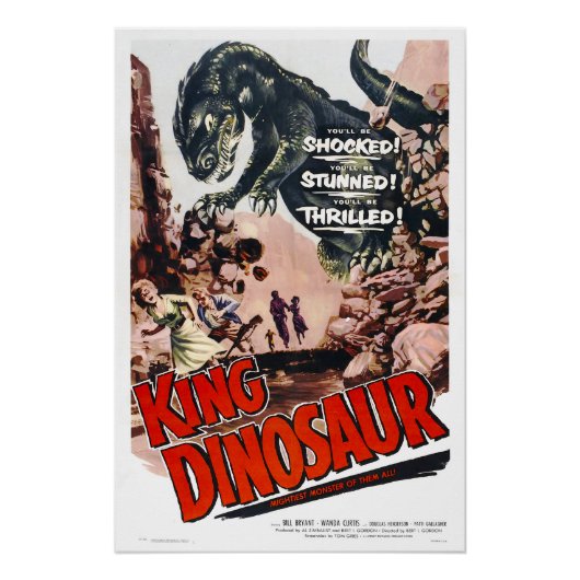 KING DINOSAIR Horror Monster Movie Poster  (Vorderseite)