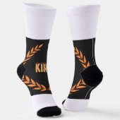 KING druckte Super Soft und Stretchy Premium Crew Socken (Gewinkelt)