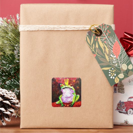 king dubious quadratischer aufkleber (Feiertag)