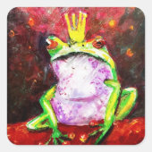 king dubious quadratischer aufkleber (Vorderseite)