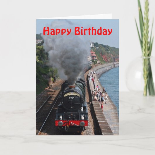 King Edward 1 Steam Engine Happy Birthday Karte (Vorderseite)