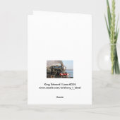 King Edward 1 Steam Motor Happy Birthday Karte (Rückseite)