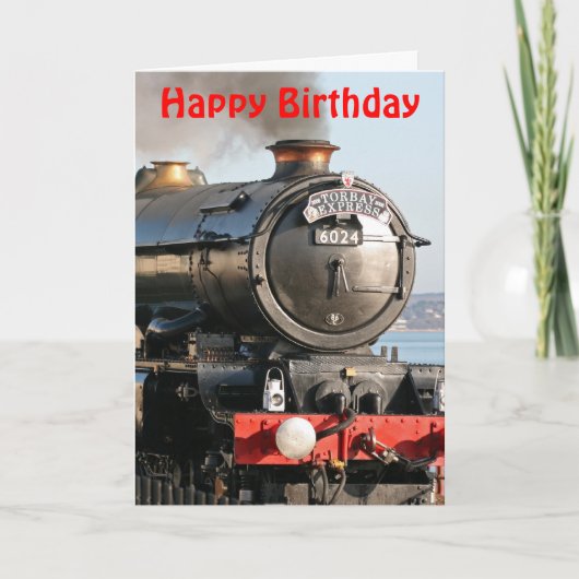 King Edward 1 Steam Motor Happy Birthday Karte (Vorderseite)