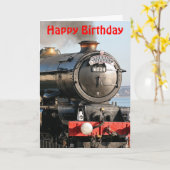King Edward 1 Steam Motor Happy Birthday Karte (Gelbe Blume)
