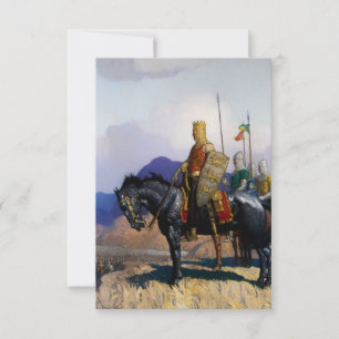 „King Edward beobachtet die Schlacht“ von NC Wyeth Dankeskarte