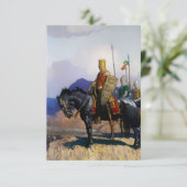 "King Edward Views the Battle" von NC Wyeth Dankeskarte (Stehend Vorderseite)