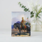 "King Edward Views the Battle" von NC Wyeth Postkarte (Stehend Vorderseite)