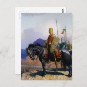 "King Edward Views the Battle" von NC Wyeth Postkarte (Vorne/Hinten)
