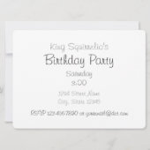 King Eichhörnchen Geburtstagsfeier Einladung (Rückseite)