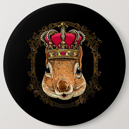 King Eichhörnchen mit CrownQueen Squirrel Tier 3 Button (Vorderseite)