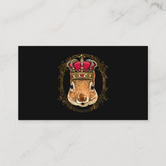King Eichhörnchen mit CrownQueen Squirrel Tier 3 Visitenkarte (Vorderseite)