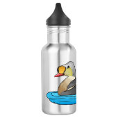 King eider bird Cartoon Edelstahlflasche (Links)
