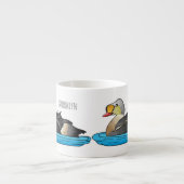 King eider bird Cartoon Espressotasse (Vorderseite)