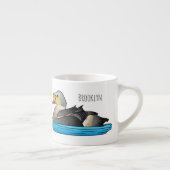 King eider bird Cartoon Espressotasse (Rechts)