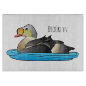 King eider bird cartoon illustration schneidebrett (Vorderseite)