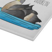 King eider bird cartoon illustration schneidebrett (Ecke)