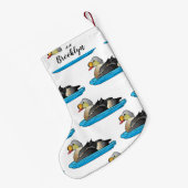 King eider bird Cartoon Kleiner Weihnachtsstrumpf (Rückseite (Hängend))