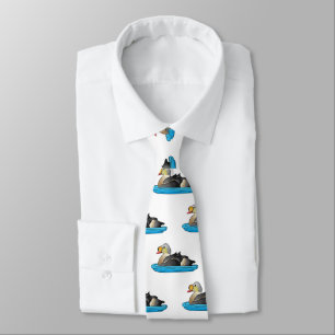 King eider bird Cartoon Krawatte