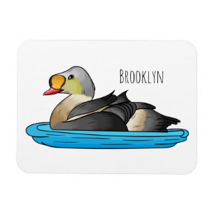 King eider bird Cartoon Magnet