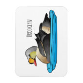 King eider bird Cartoon Magnet (Vertikal)