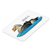King eider bird Cartoon Magnet (Linke Seite)