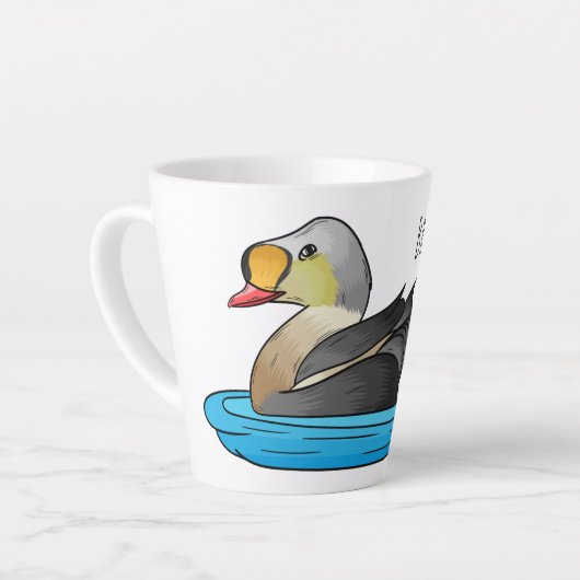 King eider bird Cartoon Milchtasse (Linke Ecke)