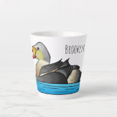 King eider bird Cartoon Milchtasse (Vorderseite)