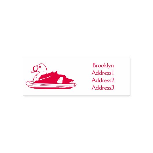 King eider bird Cartoon Permastempel (Design)