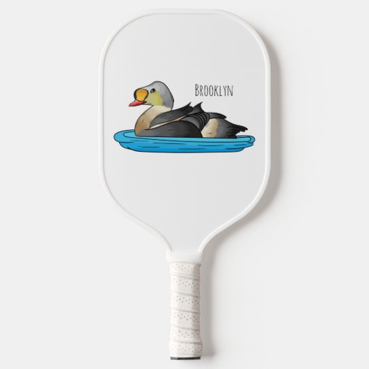 King eider bird Cartoon Pickleball Schläger (Vorderseite)