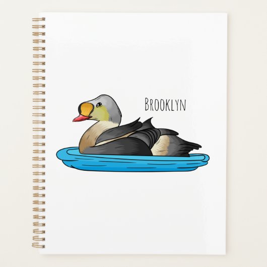 King eider bird Cartoon Planer (Vorderseite)