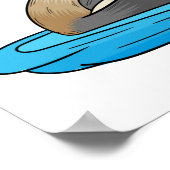 King eider bird Cartoon Poster (Ecke)