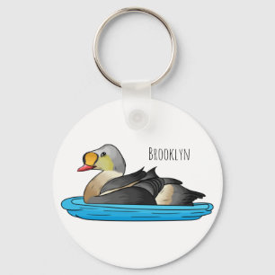 King eider bird Cartoon Schlüsselanhänger