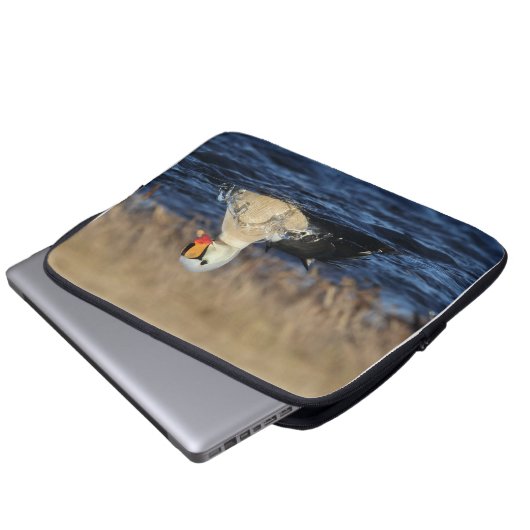 King Eider Bird Laptopschutzhülle (Vorne Knopf)