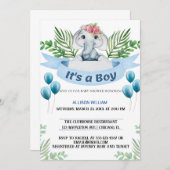 King Elephant Crown Prince Celebration Einladung (Vorne/Hinten)