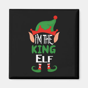 King Elf Costume Funny Matching Family Group Chris Magnet