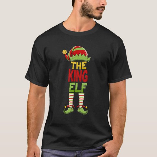 King ELF Family Matching Group Weihnachten Pajamas T-Shirt (Vorderseite)