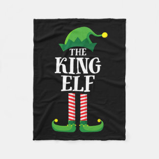 King Elf Matching Family Group Christmas Party Pyj Fleecedecke