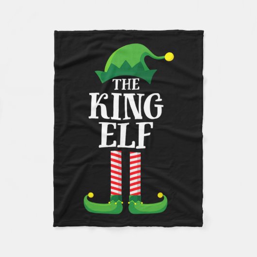 King Elf Matching Family Group Christmas Party Pyj Fleecedecke (Vorderseite)