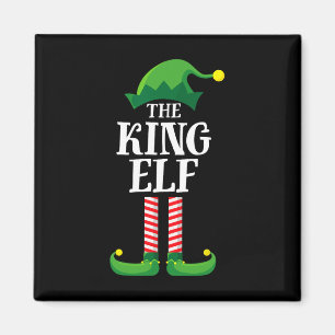 King Elf Matching Family Group Christmas Party Pyj Magnet