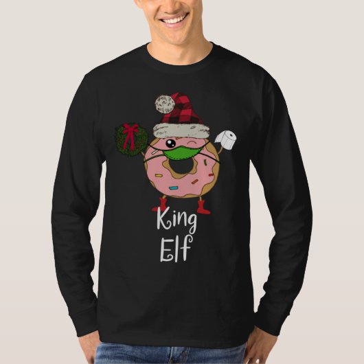 King Elf Quarantine Christmas Donut 2020 Meme Men T-Shirt (Vorderseite)